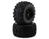 Traxxas 7871 X - Maxx/XRT Pre - Mounted Sledgehammer Belted Tires - 17mm Hex - Black (2) - Hobbytech Toys