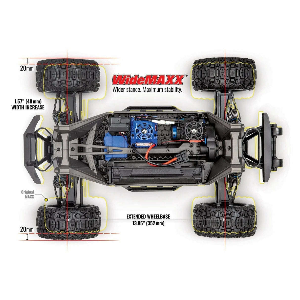 Traxxas Maxx WideMaxx 1/10 Brushless RTR 4WD Monster Truck - Red [89086 - 4RED] - Hobbytech Toys
