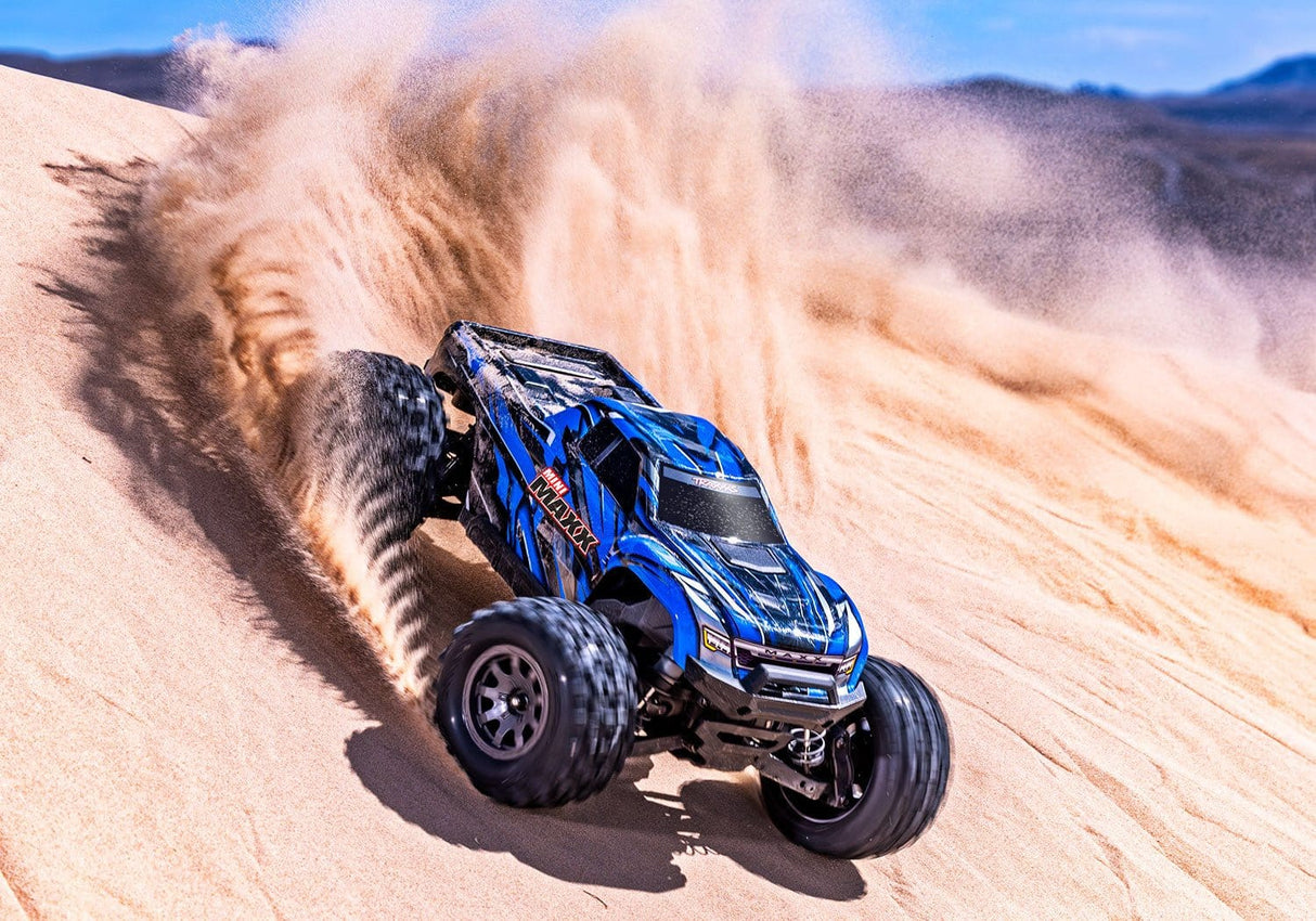 Traxxas Mini MAXX 1/16 Brushless Monster Truck RTR - Blue [107154 - 1BLUE] - Hobbytech Toys