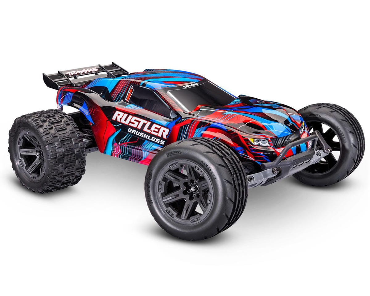 Traxxas Rustler VX3 1/10 RTR 2WD Brushless Stadium Truck - Red