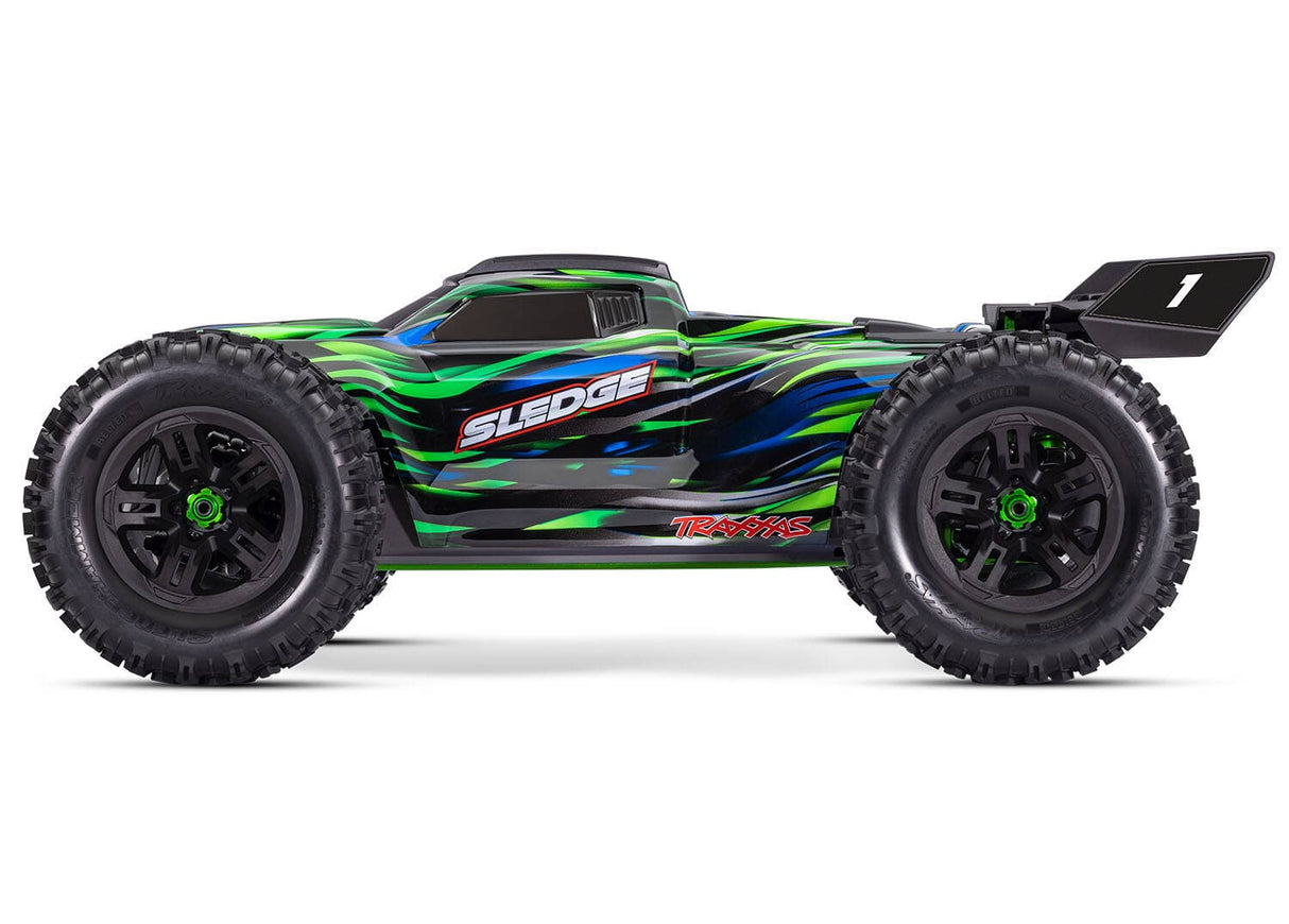 Traxxas Sledge 1/8 6S Brushless 4WD RC Truck - Green [95096 - 4GRN] - Hobbytech Toys