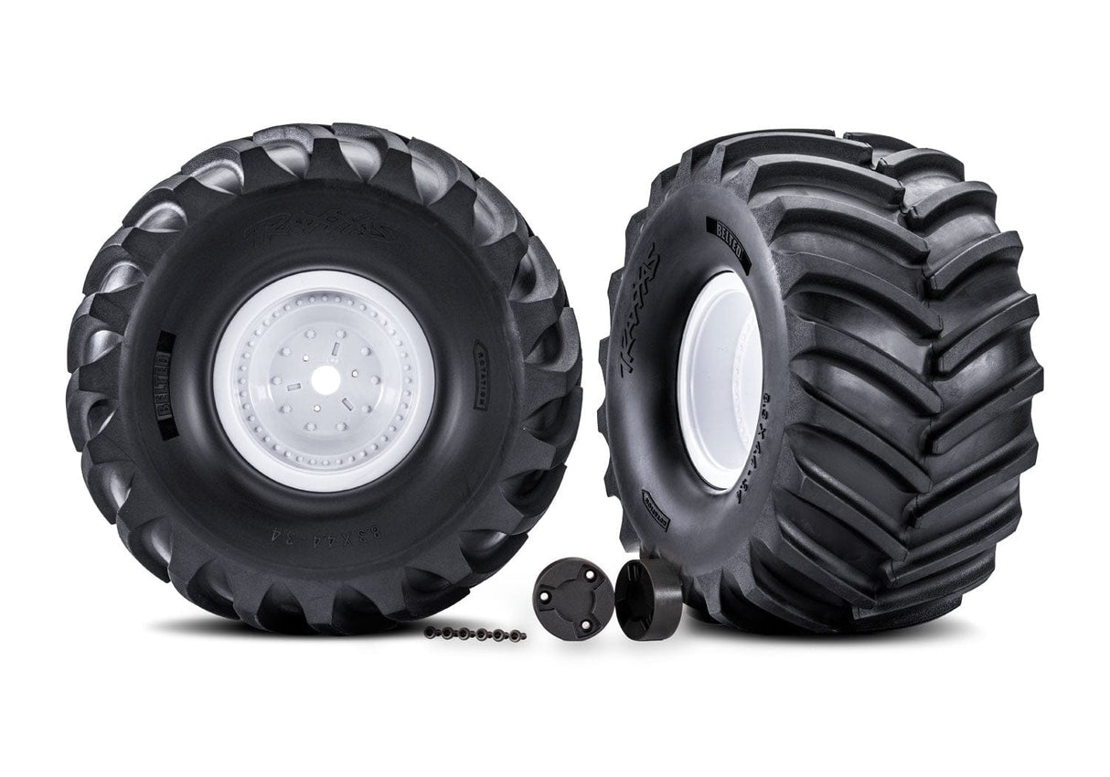 Traxxas X-Monster Wheels with Terra Groove Tyres, White (2pcs) [7689]