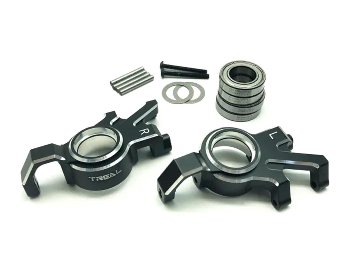 Treal Hobby 7075 Aluminum Front Hub Steering Knuckle Set for Traxxas X - Maxx - Hobbytech Toys