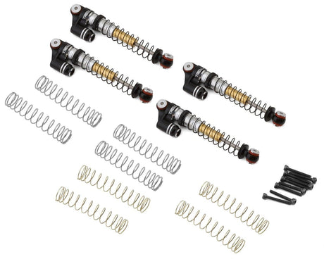 Treal Hobby Axial SCX24 Aluminum Long Travel Threaded Shocks (Black) (4) (43mm) [TLHTSCX24 - 155] - Hobbytech Toys