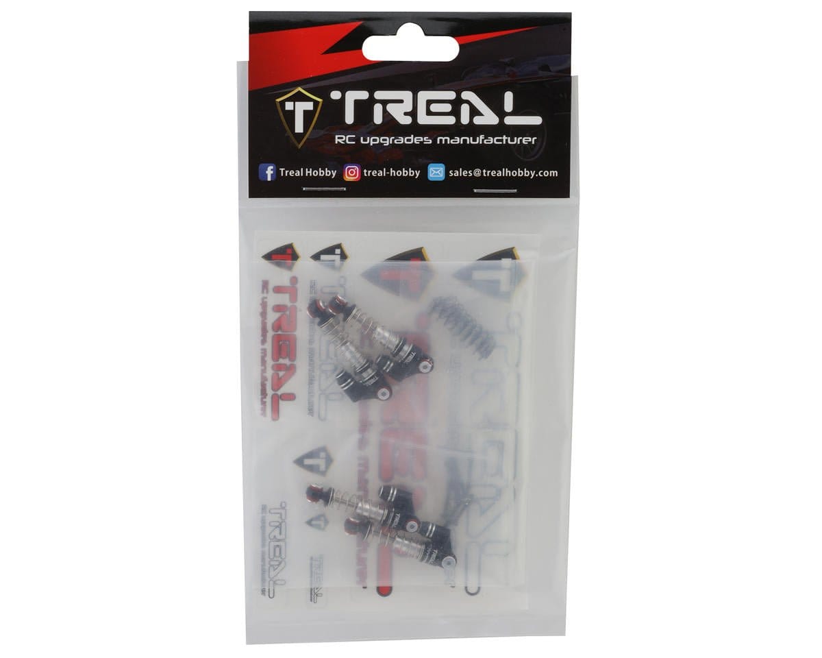 Treal Hobby Axial SCX24 Aluminum Threaded Shocks (Black) (4) [TLHTSCX24 - 08] - Hobbytech Toys
