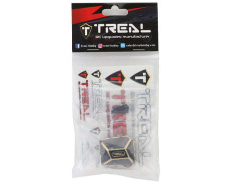 Treal Hobby Brass Differential Cover for Traxxas TRX - 4 (Black) (70g) [TLHTTRX4 - 23] - Hobbytech Toys
