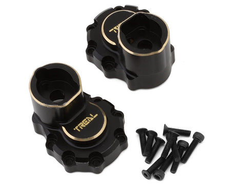 Treal Hobby Brass Rear Inner Portal Housing Covers for Traxxas TRX - 4 (Black) (2) [TLHTTRX4 - 03] - Hobbytech Toys