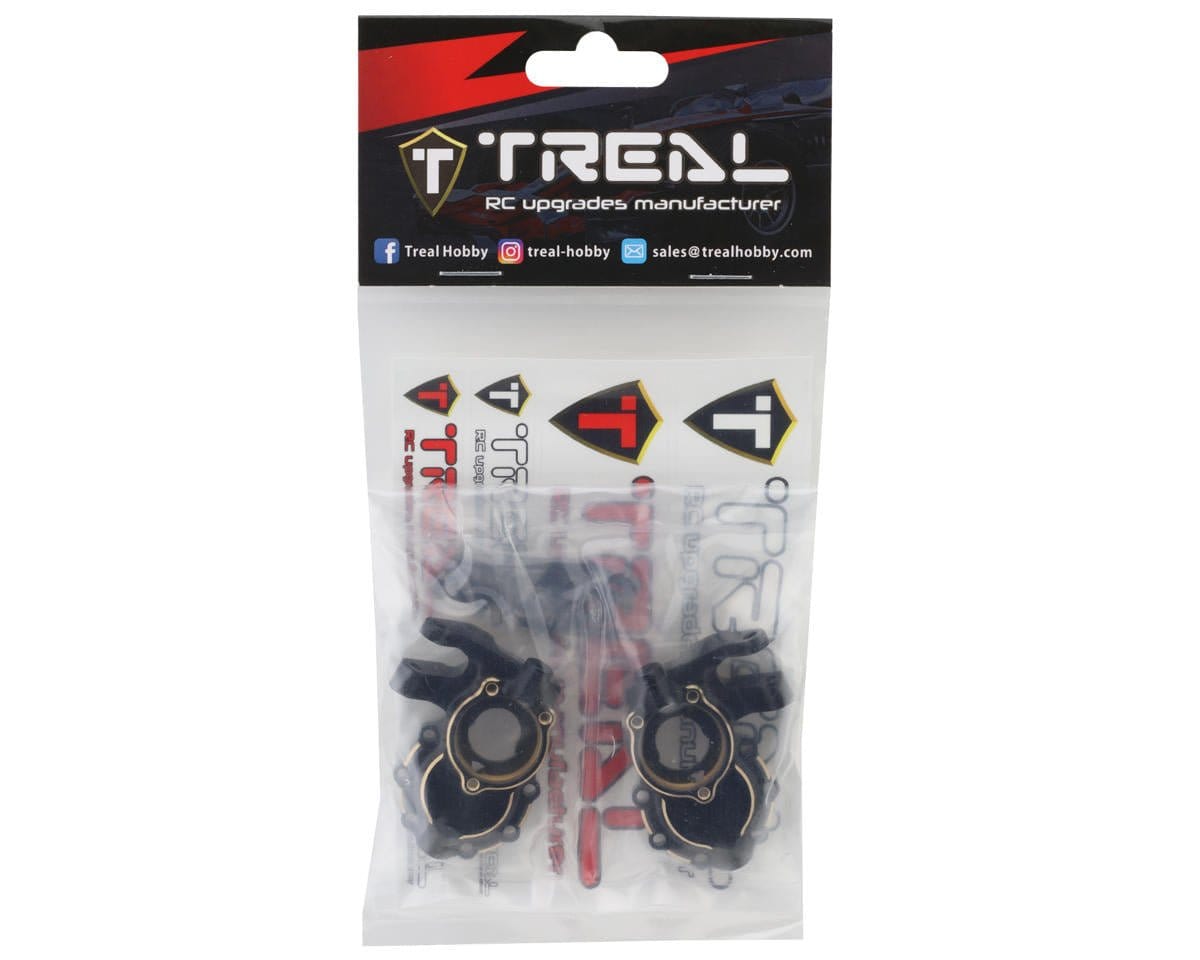 Treal Hobby Brass Steering Knuckles Portal Covers for Traxxas TRX - 4 (Black) (2) [TLHTTRX4 - 01] - Hobbytech Toys