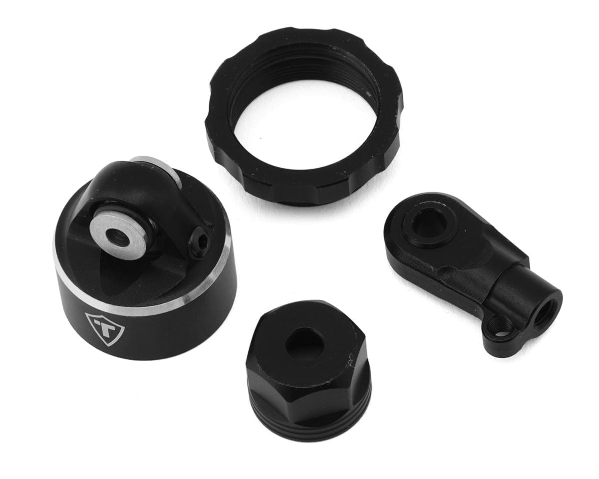 Treal Hobby Losi Promoto MX CNC Aluminum Shock Cap With Bottom Retainer Set (Black) - Hobbytech Toys