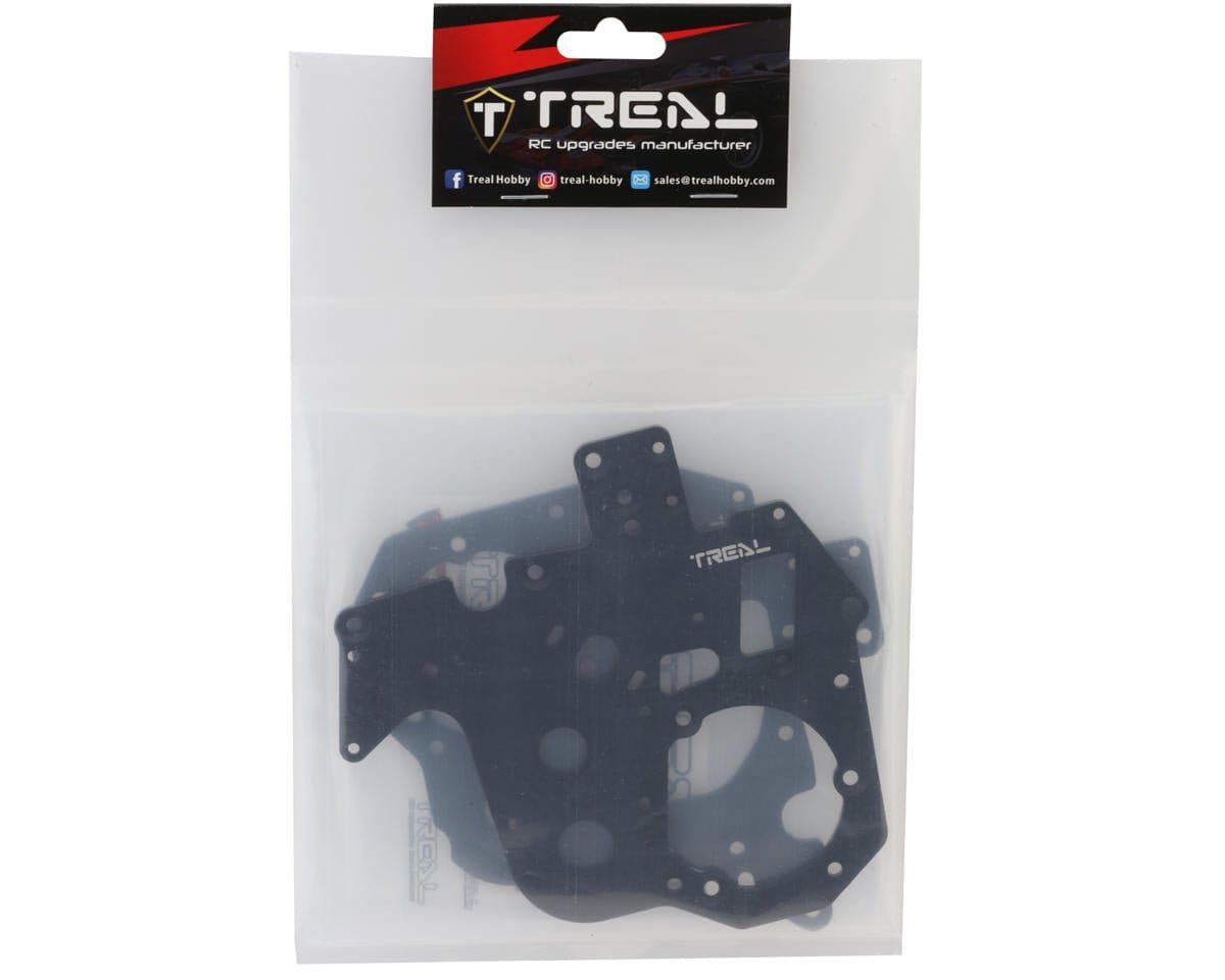 Treal Hobby Promoto MX Aluminum Chassis Plates (Black) (2) - Hobbytech Toys