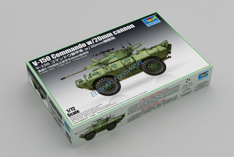 Trumpeter 07441 1/72 V - 150 Commando w/20mm cannon Plastic Model Kit - Hobbytech Toys