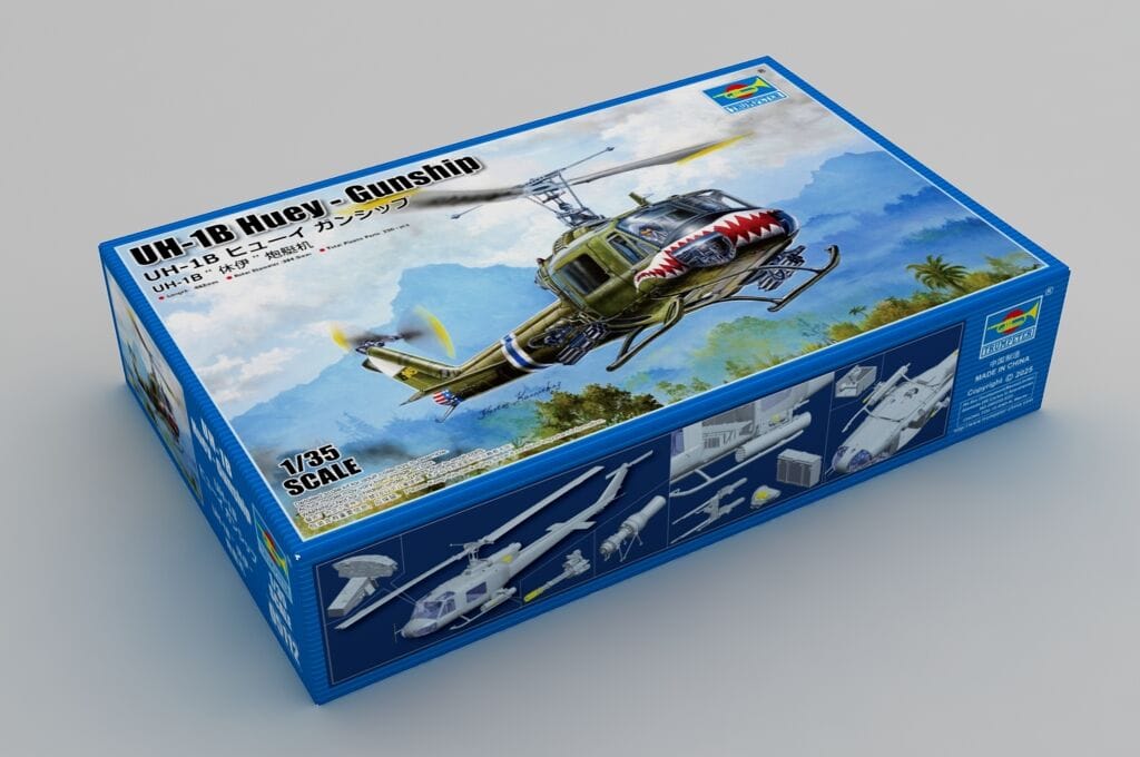 Trumpeter 1/35 UH-1B Huey - Gunship Plastic Model Kit [05112]