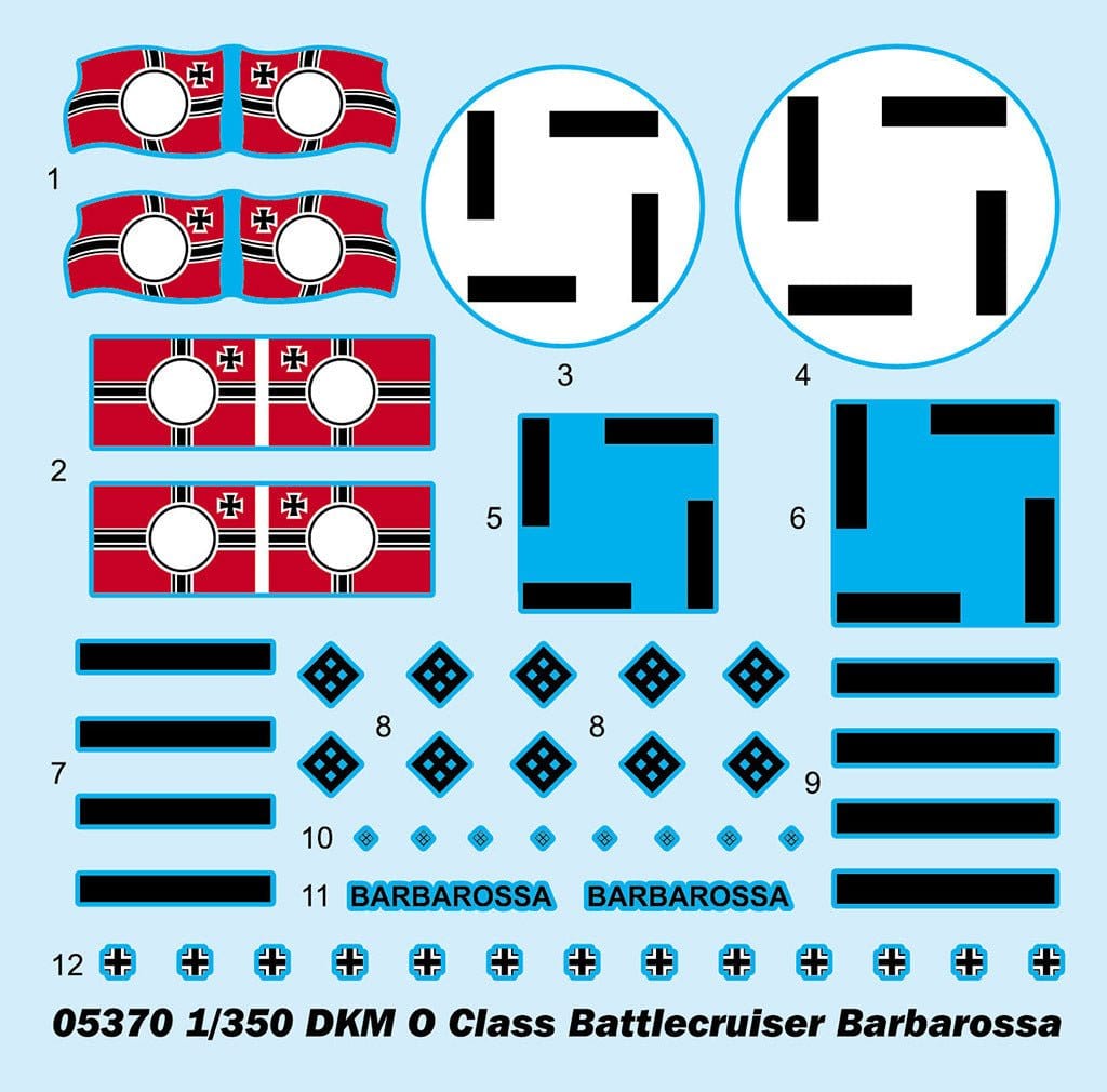 Trumpeter 1/350 DKM O Class Battlecruiser Barbarossa Plastic Model Kit [05370] - Hobbytech Toys