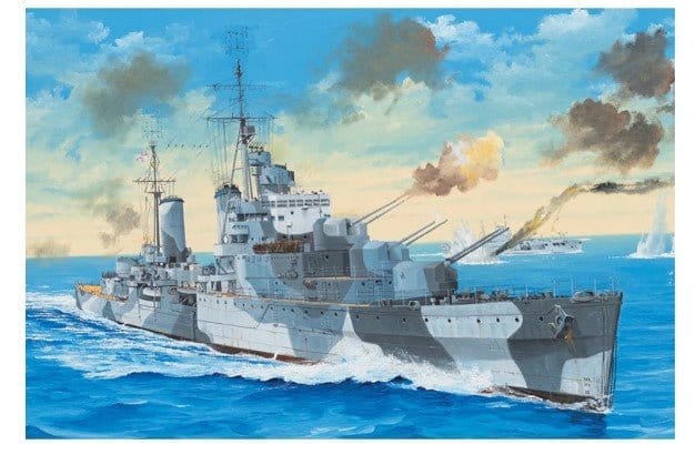 Trumpeter 1/350 H.M.S. Naiad Dido - class Light Cruiser Plastic Model Kit [05366] - Hobbytech Toys