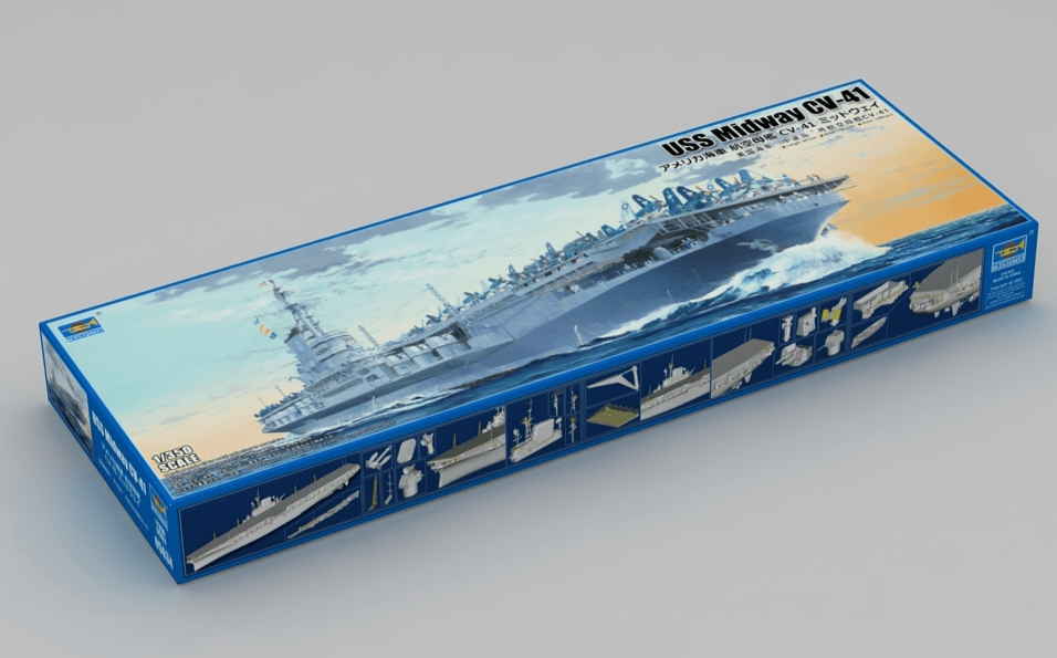Trumpeter 1/350 USS Midway CV - 41 Plastic Model Kit [05634] - Hobbytech Toys
