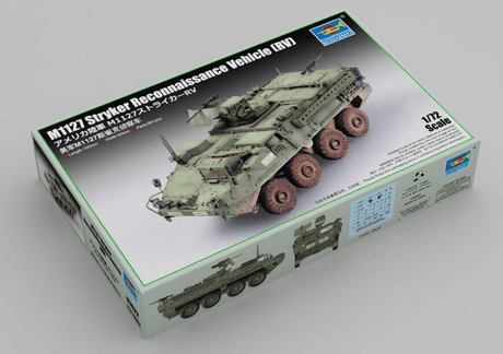 Trumpeter 1/72 M1127 Stryker Reconnaissance Vehicle (RV) Plastic Model Kit [07422] - Hobbytech Toys