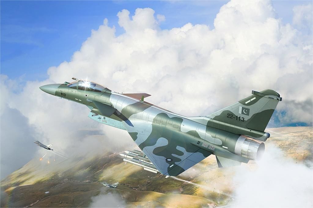 Trumpeter 1/72 PAF J-10CE Multi-Role Fighter & IAF Rafale 2 in 1 Plastic Model Kit [01690]