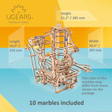 Ugears 70177 Marble Run Spiral Hoist No.4 Wooden Model Kit - Hobbytech Toys