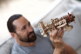 Ugears 70183 Mad Hornet Airplane Wooden Model Kit - Hobbytech Toys