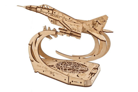 Ugears 70191 The Ghost of Kyiv Ukrainian Fighter Wooden Model Kit - Hobbytech Toys