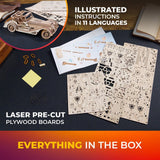 Ugears 70202 Sports Car - Rapid Mouse Wooden Model Kit - Hobbytech Toys