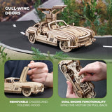 Ugears 70205 Winged Sports Coupe Wooden Model Kit - Hobbytech Toys