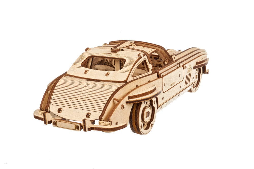 Ugears 70205 Winged Sports Coupe Wooden Model Kit - Hobbytech Toys