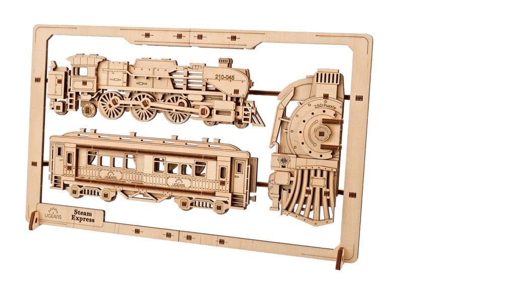 UGears 70207 Steam Express 2.5D Wooden Puzzle - Hobbytech Toys