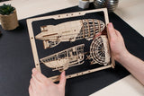 UGears 70208 Zeppelin 2.5D Wooden Puzzle - Hobbytech Toys