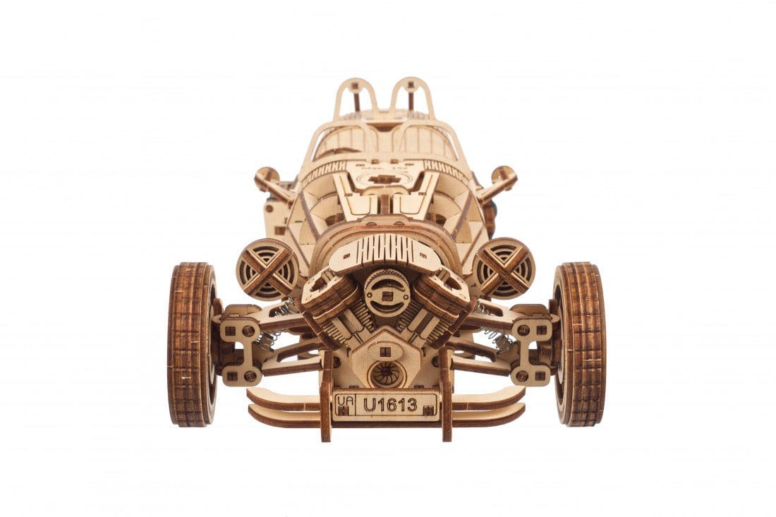 Ugears 70216 Three - Wheeler UGR - S Wooden Model Kit - Hobbytech Toys