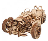Ugears 70216 Three - Wheeler UGR - S Wooden Model Kit - Hobbytech Toys