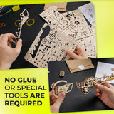 UGears 70225 Mini Helicopter Wooden Model Kit - Hobbytech Toys