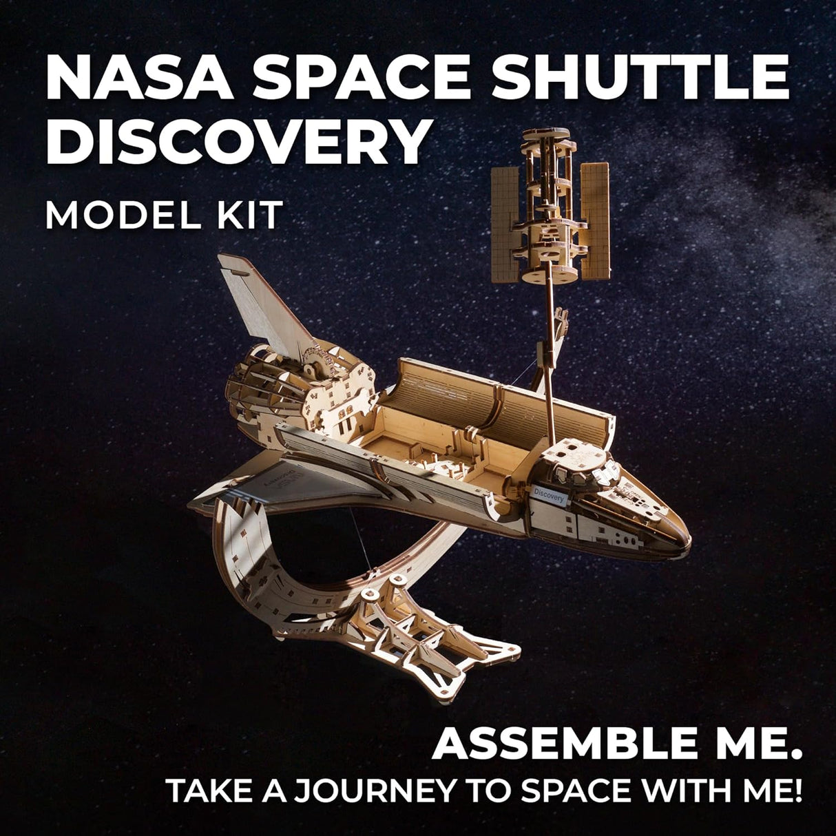 UGears 70227 NASA Space Shuttle Discovery Wooden Model Kit - Hobbytech Toys