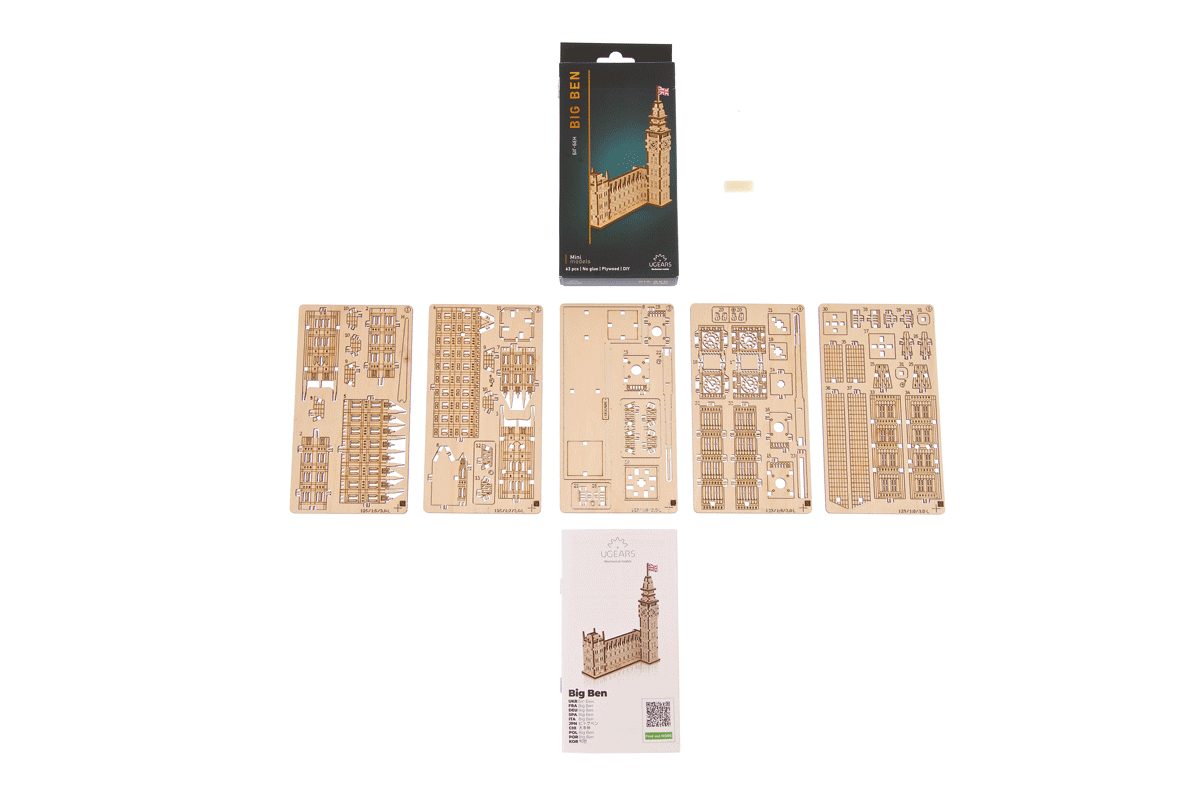 Ugears Big Ben Wooden Kit [70250] - Hobbytech Toys