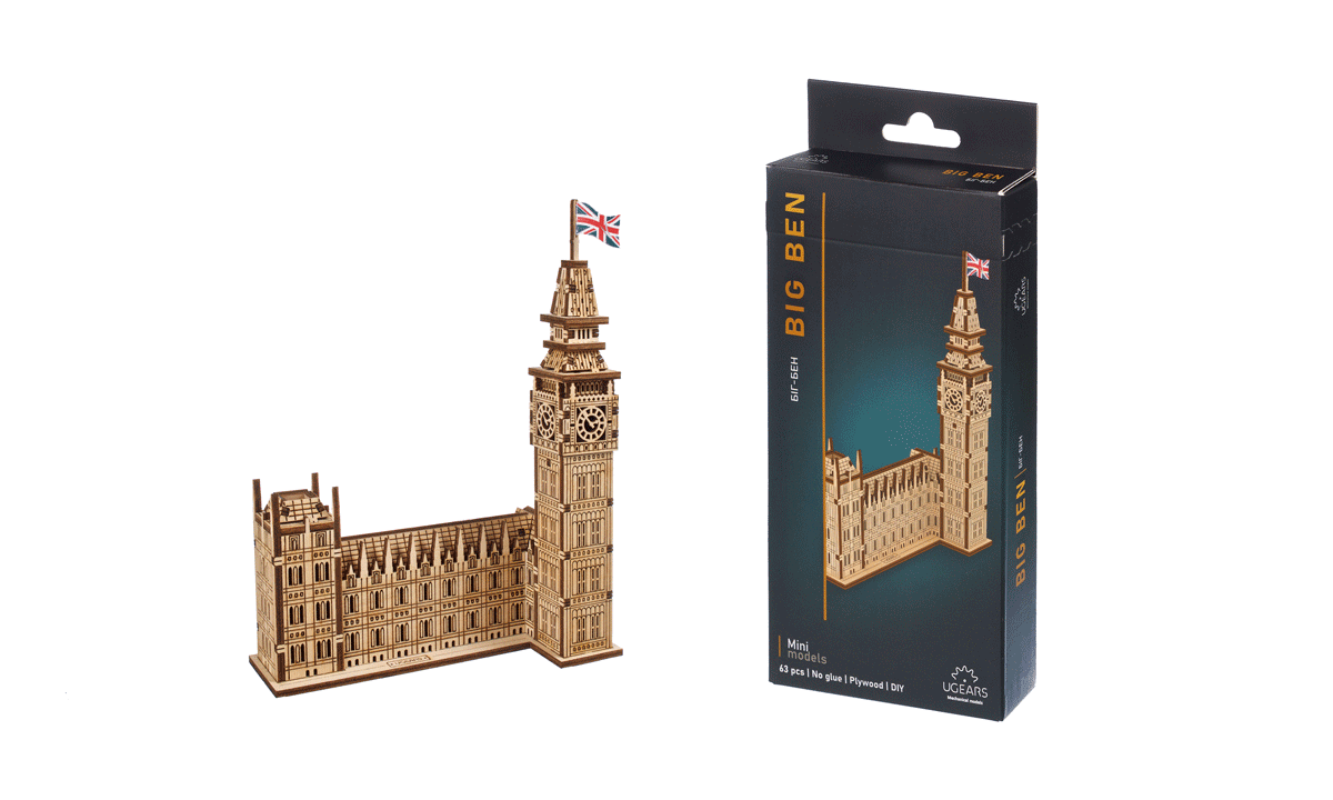 Ugears Big Ben Wooden Kit [70250] - Hobbytech Toys