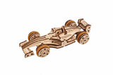 Ugears Compact Racer Wooden Kit [70252] - Hobbytech Toys