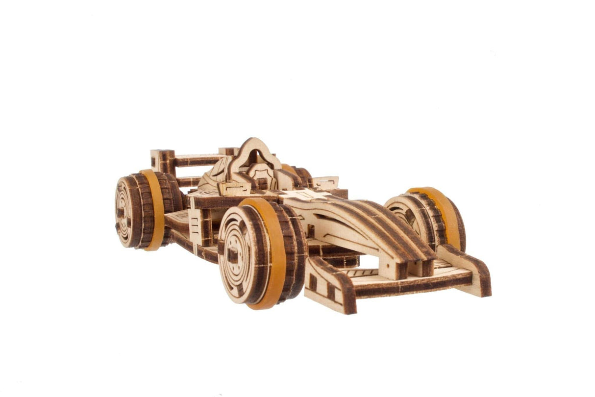Ugears Compact Racer Wooden Kit [70252] - Hobbytech Toys