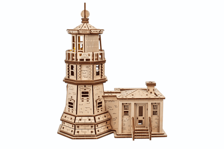 Ugears Split Rock Lighthouse Wooden Model Kit [70258] - Hobbytech Toys