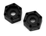 UpGrade RC Aluminum 12mm Hex Adapters for UpGrade RC 2.8" Wheels (Black) (2) (Narrow) - Hobbytech Toys