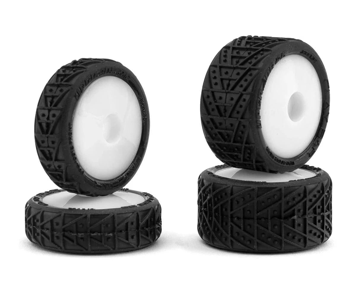 UpGrade RC Clay Bar Pre-Mounted Front and Rear Clay Tires for Losi Micro-B (White)