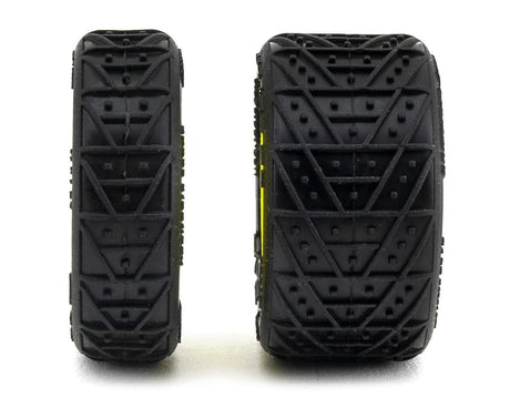 UpGrade RC Clay Bar Pre-Mounted Front and Rear Clay Tires for Losi Micro-B (Yellow)