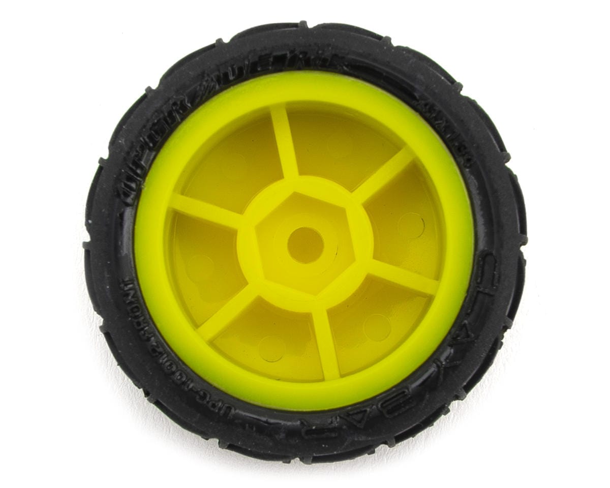 UpGrade RC Clay Bar Pre-Mounted Front and Rear Clay Tires for Losi Micro-B (Yellow)