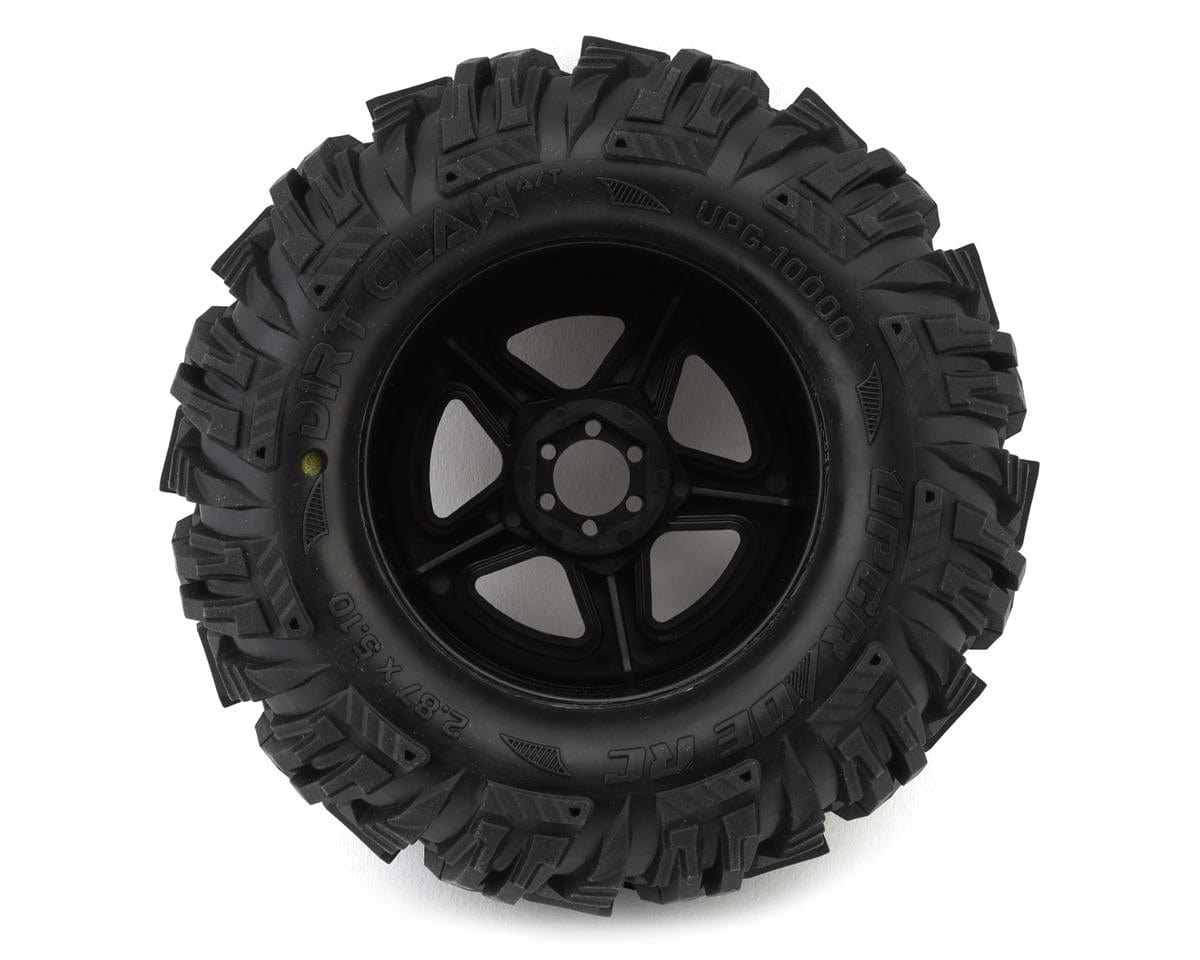 UpGrade RC Dirt Claw 2.8" Pre - Mounted All - Terrain Tires w/5 - Star Wheels (2) (17mm/14mm/12mm Hex) - Hobbytech Toys