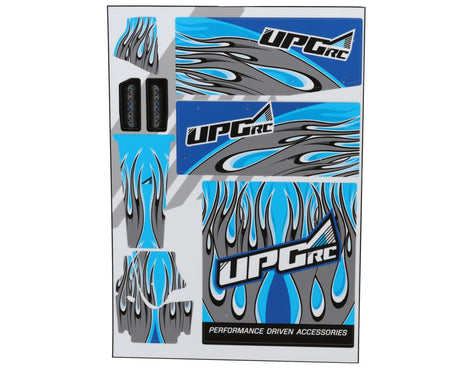 UpGrade RC Flame Graphic Set for Losi 22S Sprint Car (Blue)