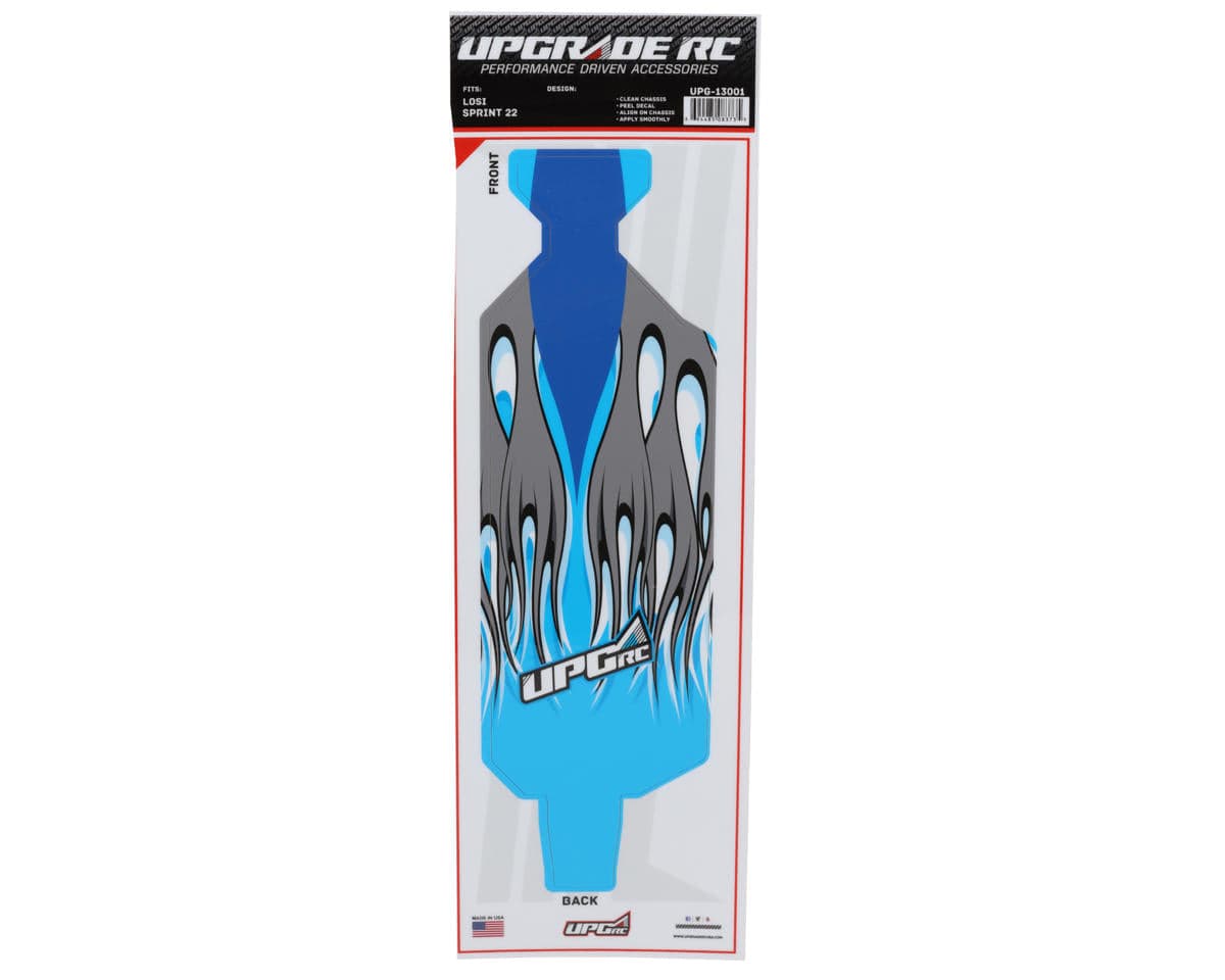 UpGrade RC Flame Graphic Set for Losi 22S Sprint Car (Blue)