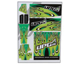 UpGrade RC Flame Graphic Set for Losi 22S Sprint Car (Green)
