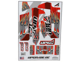 UpGrade RC Flame Graphic Set for Losi 22S Sprint Car (Red)