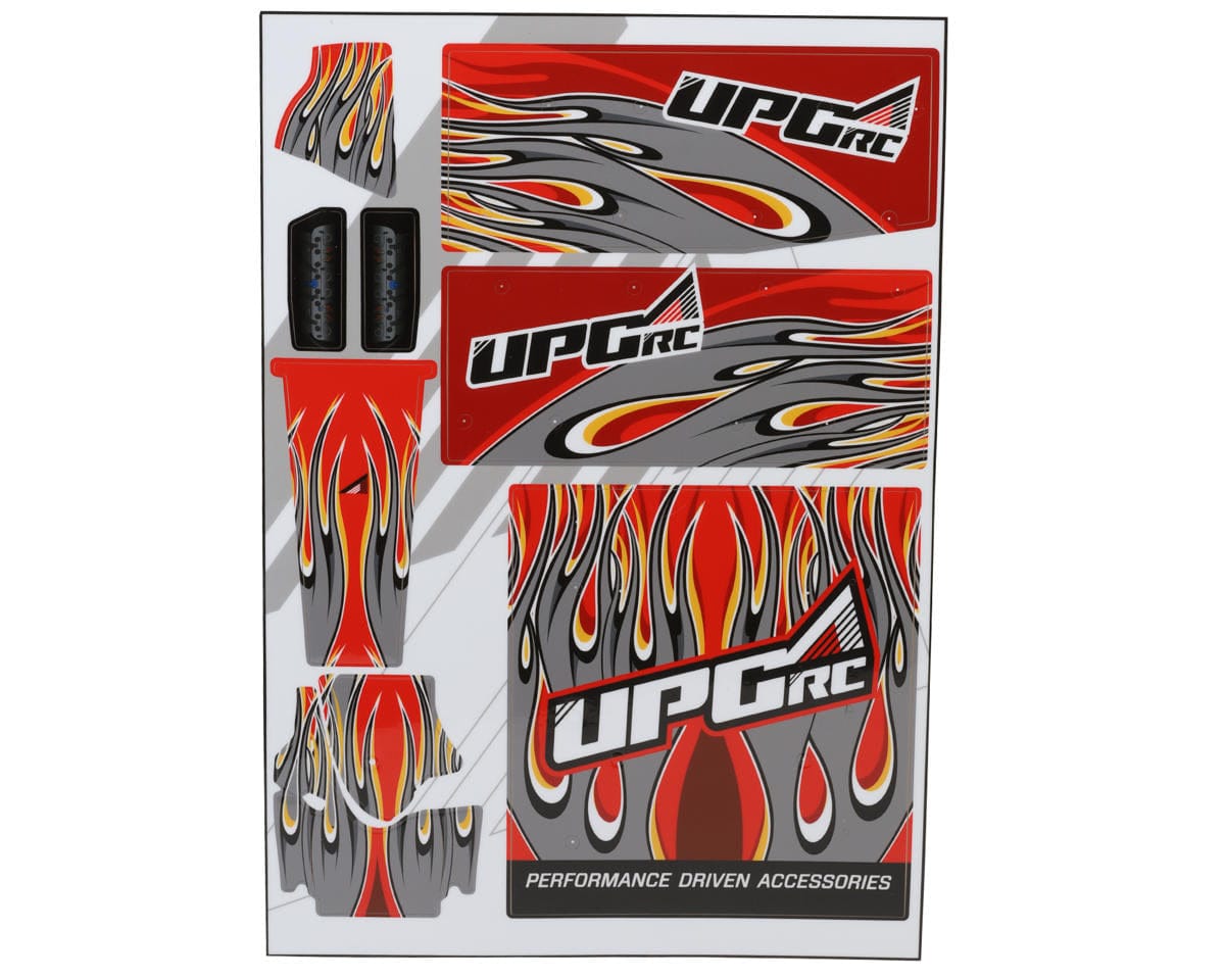 UpGrade RC Flame Graphic Set for Losi 22S Sprint Car (Red)