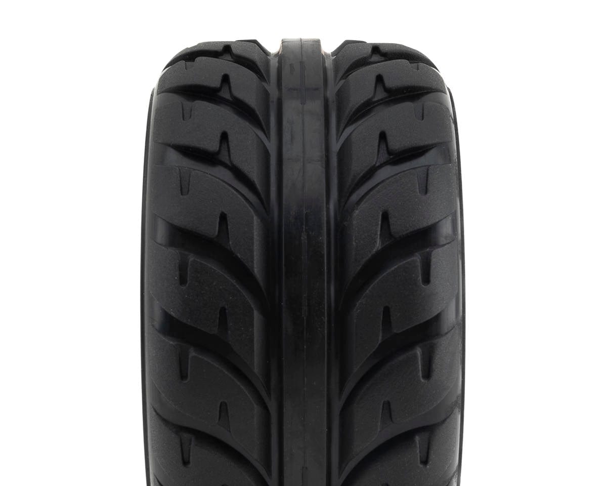 UpGrade RC Low - Pro BELTED Street Radials 2.8" Pre - Mounted On - Road Tires w/5 - Star Wheels (2) (17mm/14mm/12mm Hex) - Hobbytech Toys