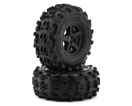 UpGrade RC Saw Blade 2.8" Pre - Mounted Off - Road Tires w/5 - Star Wheels (2) (17mm/14mm/12mm Hex) - Hobbytech Toys